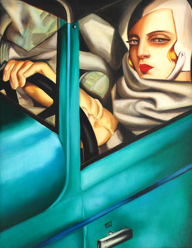 Autoportret w zielonym Bugatti / Artystka: Tamara Łempicka
